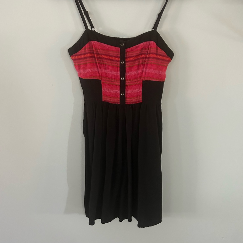 Express Black and Pink Mini Dress